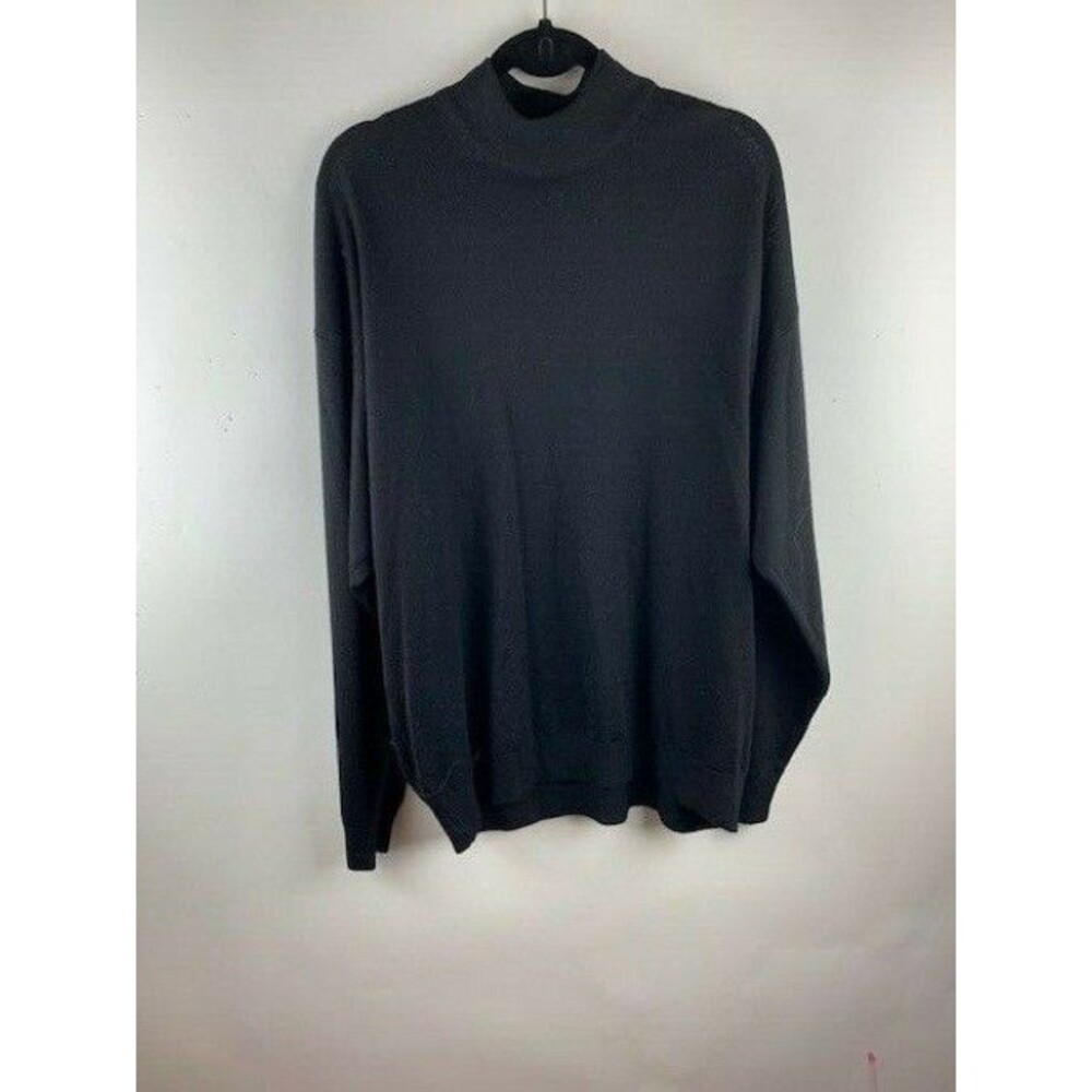 Marconi Mens Crew Neck Sweater Black Size XL Long Sleeve Wool